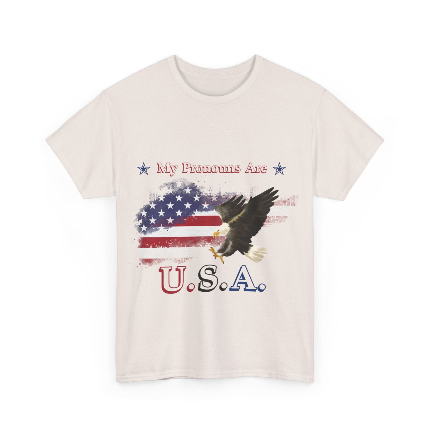 My Pronouns Are USA Unisex Heavy Cotton Tee
