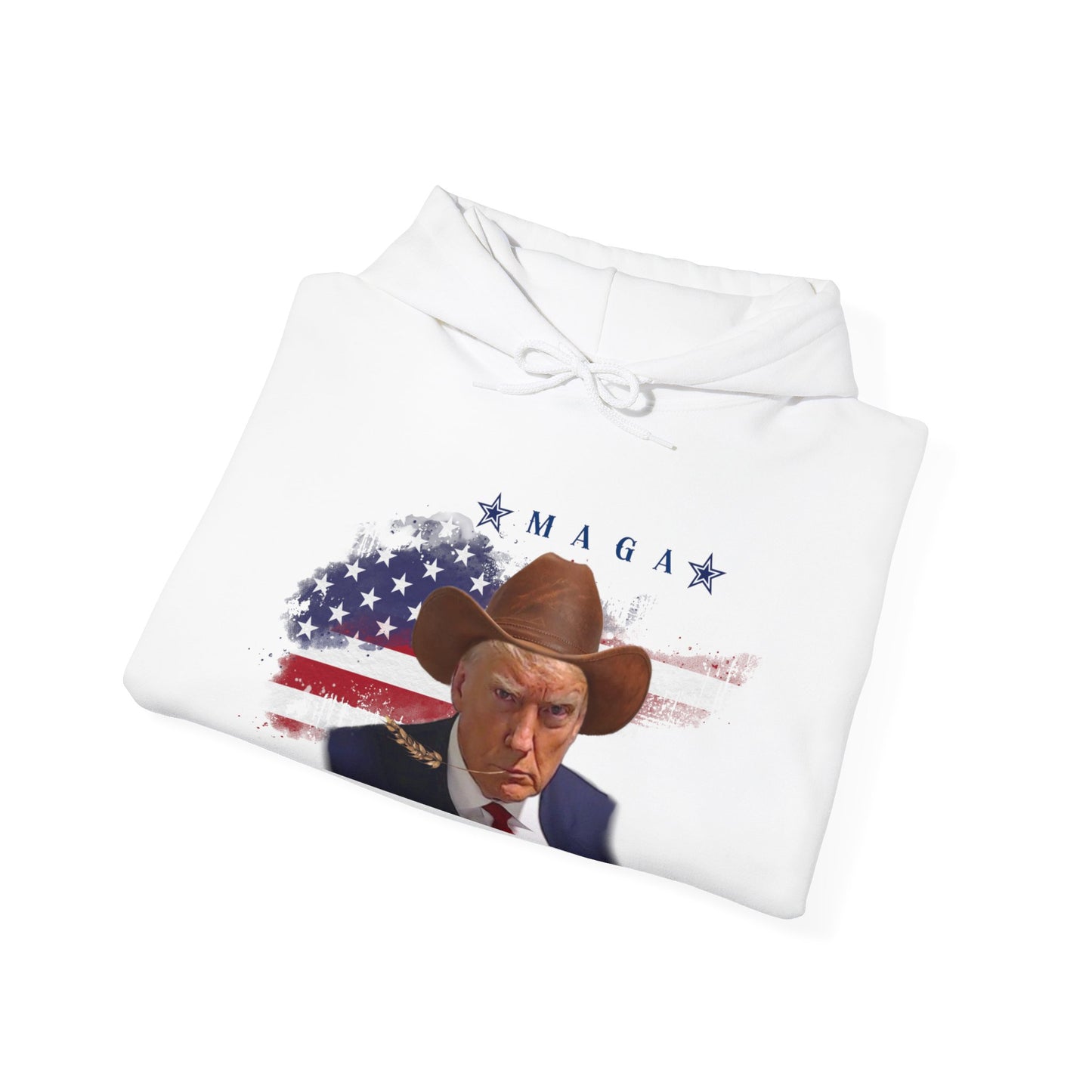 MAGA Donald Trump Cowboy Unisex Heavy Blend™ Hooded Sweatshirt