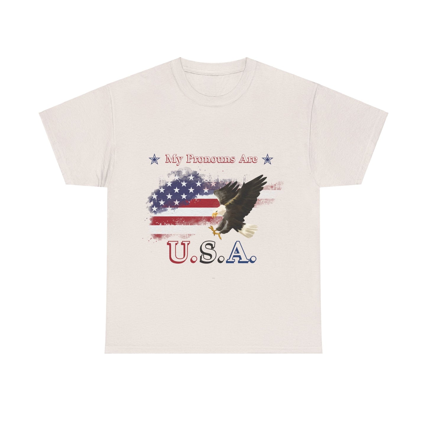 My Pronouns Are USA Unisex Heavy Cotton Tee