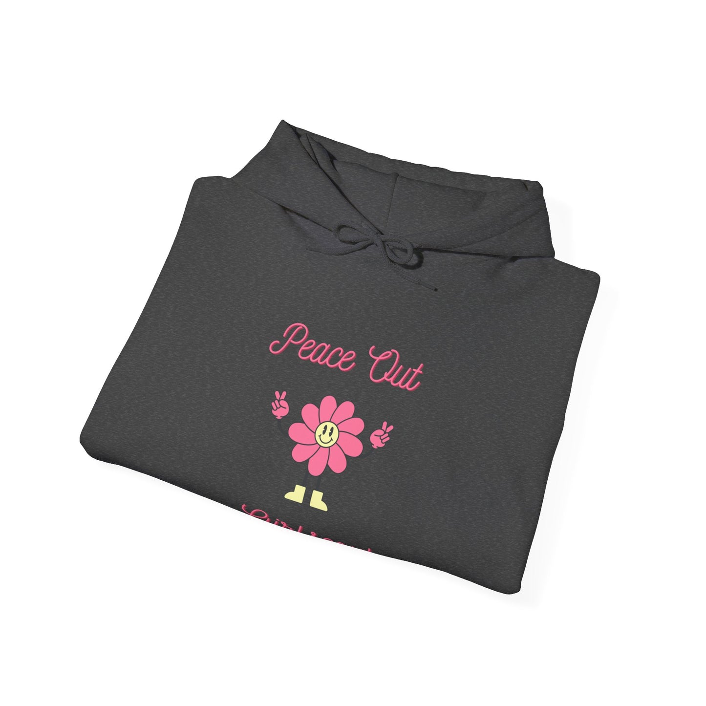 Peace Out Girl Scout Flower Unisex Heavy Blend™ Hooded Sweatshirt