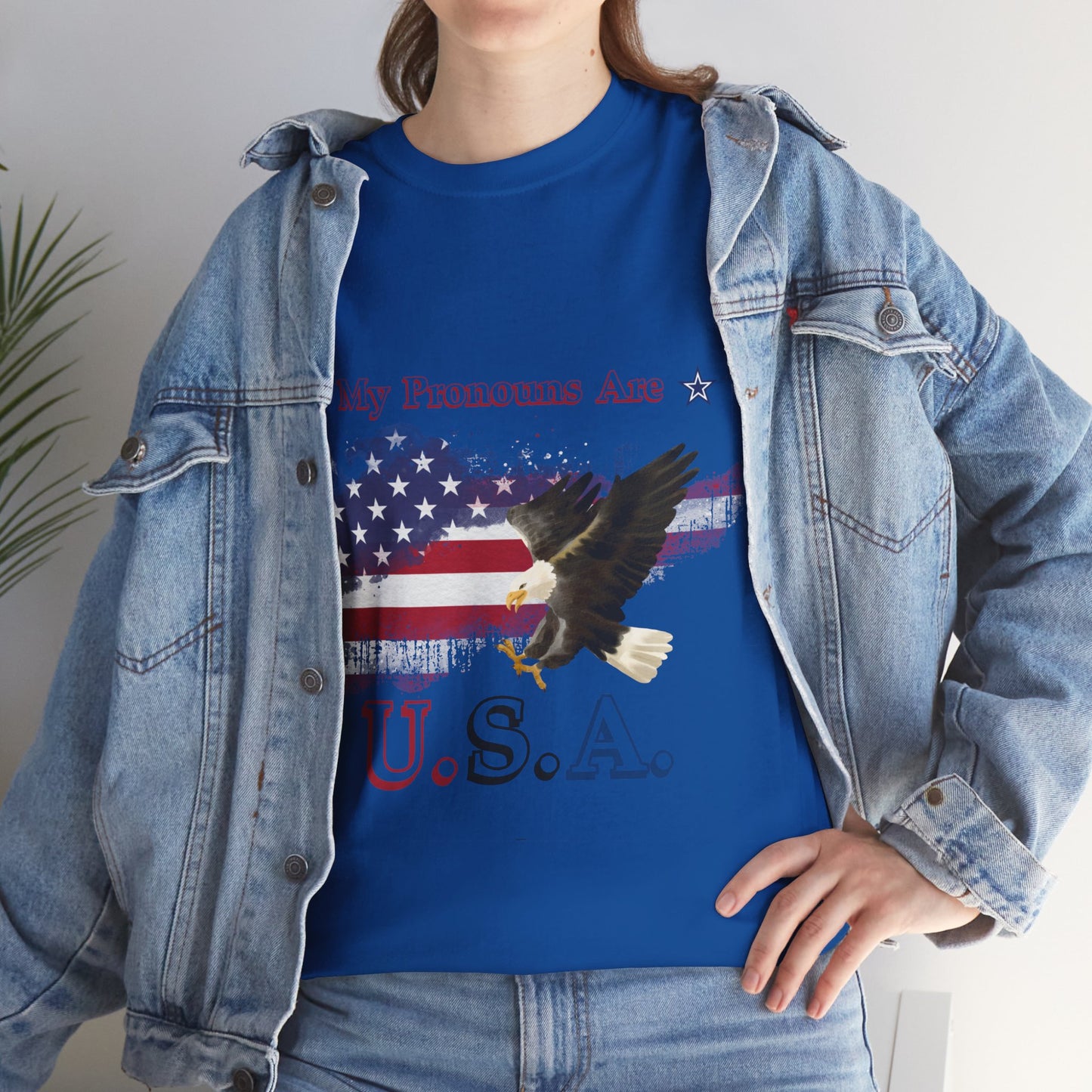My Pronouns Are USA Unisex Heavy Cotton Tee