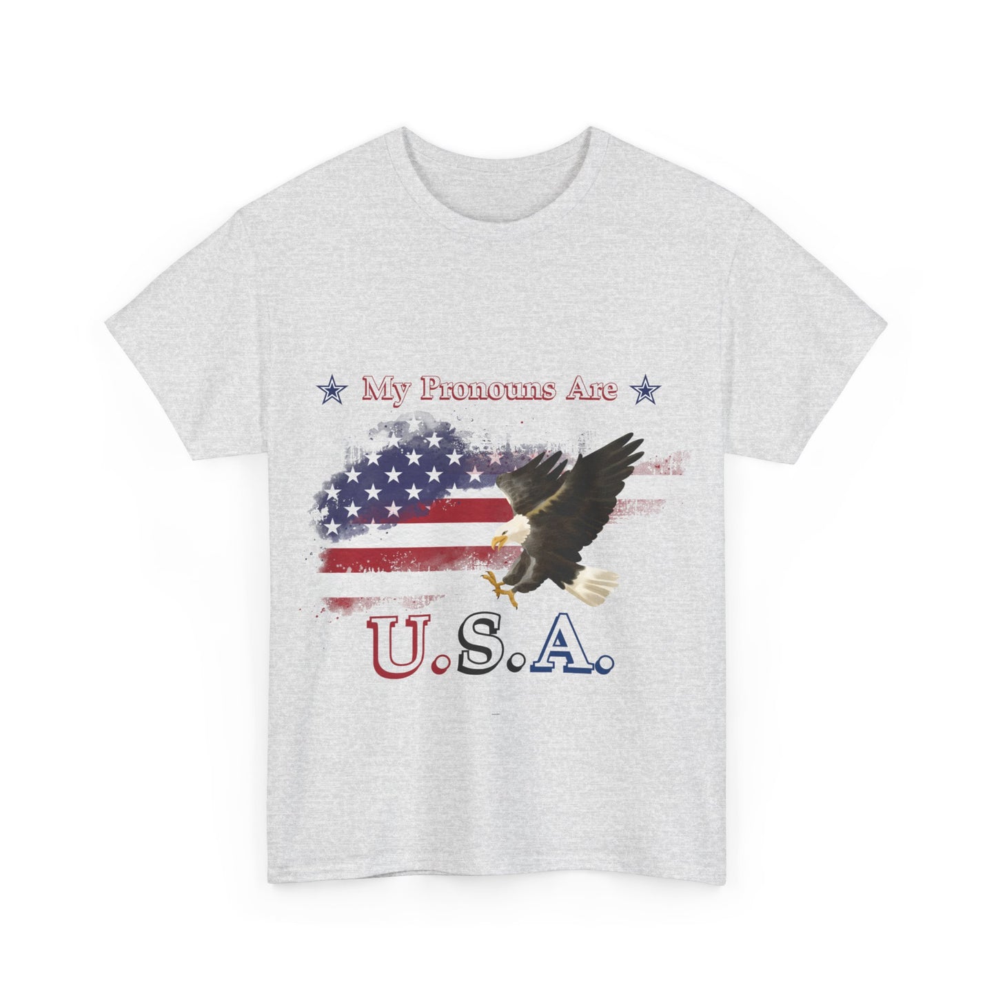 My Pronouns Are USA Unisex Heavy Cotton Tee