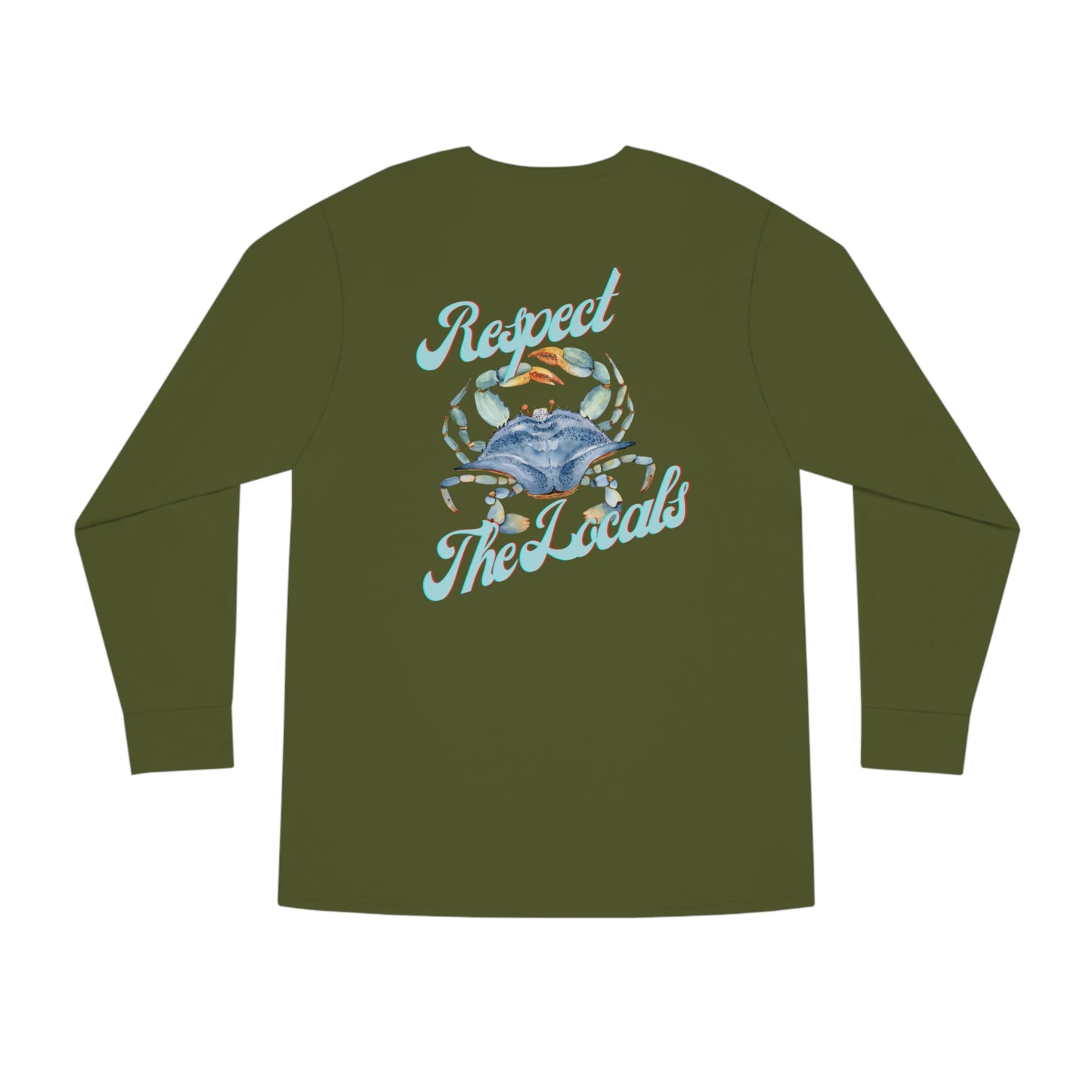 Respect The Locals Crab Long Sleeve Crewneck Tee