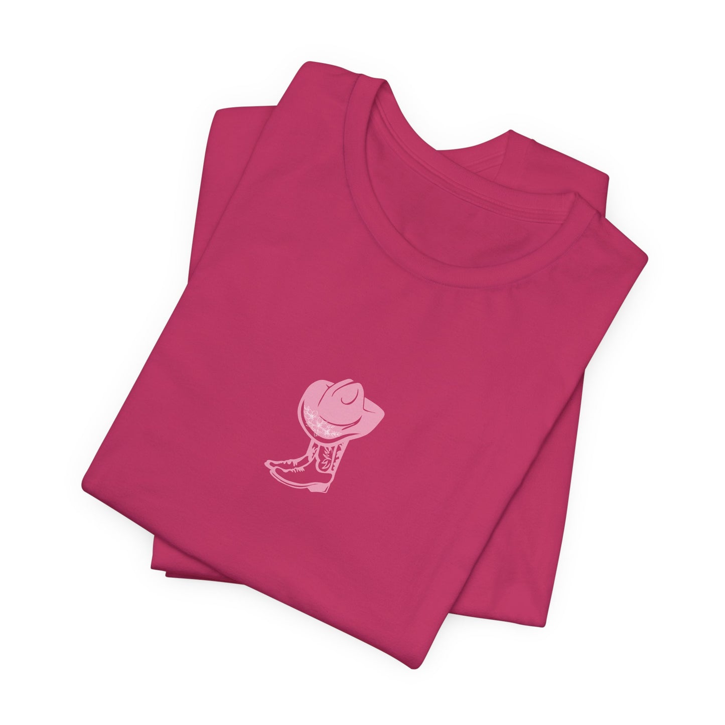 Cowgirl boots floral Jersey Short Sleeve Tee, cowboy