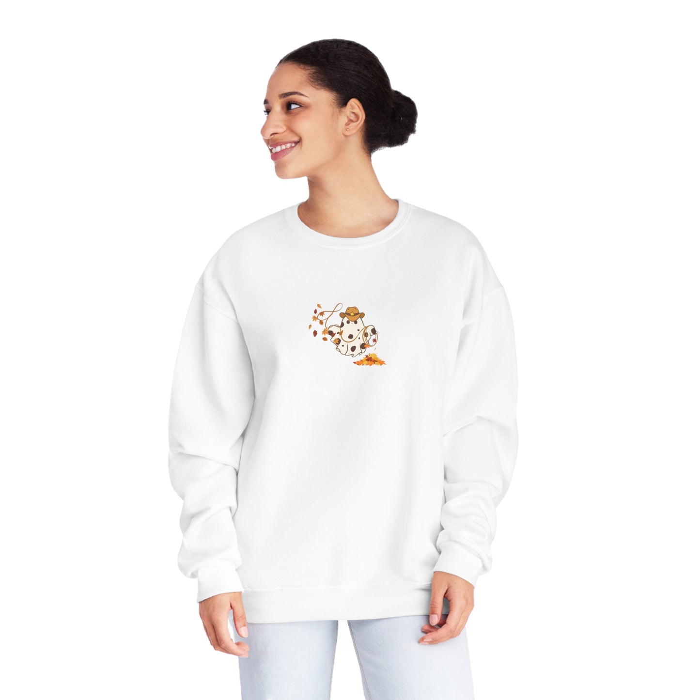 Cowboy Fall Halloween Ghost Lasso Crewneck Sweatshirt