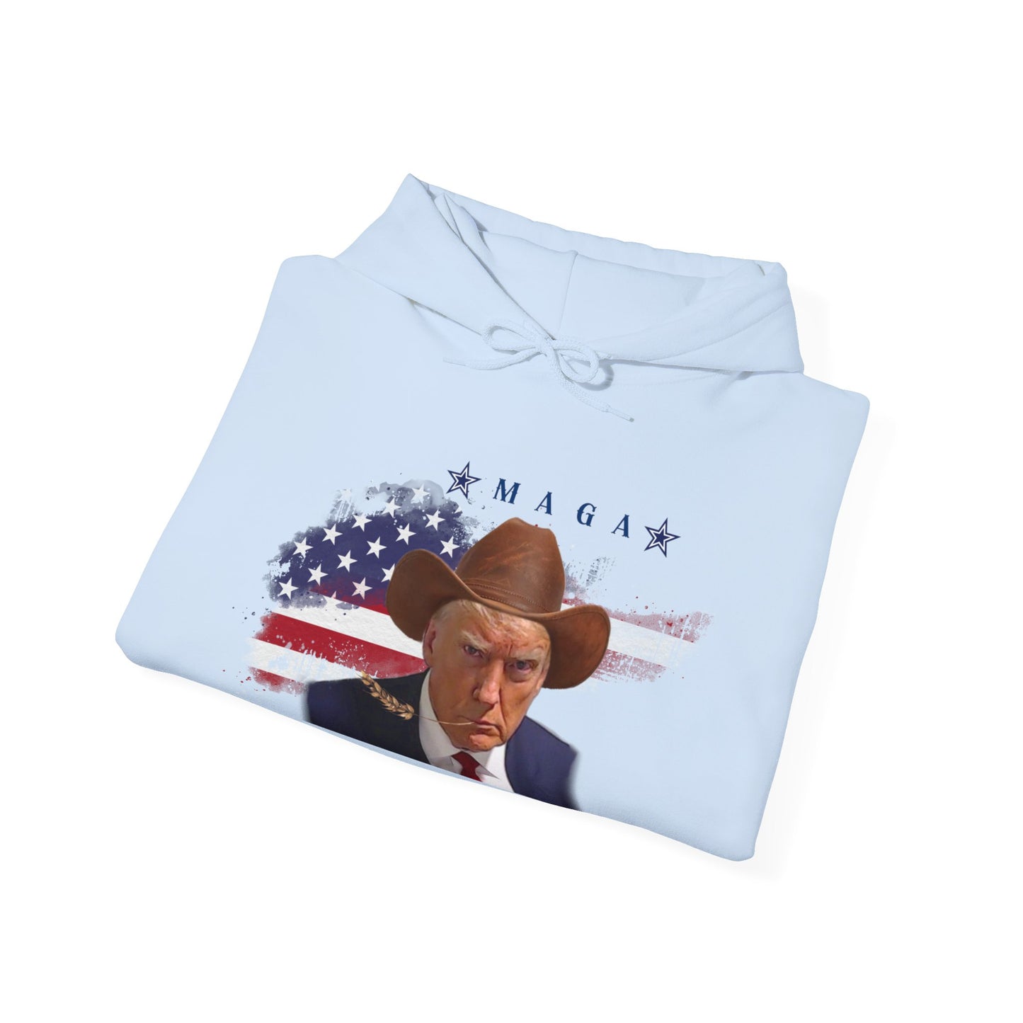 MAGA Donald Trump Cowboy Unisex Heavy Blend™ Hooded Sweatshirt