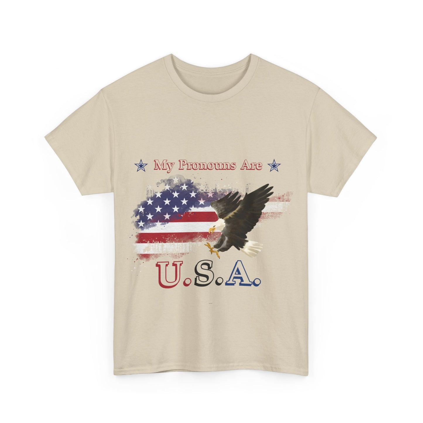 My Pronouns Are USA Unisex Heavy Cotton Tee