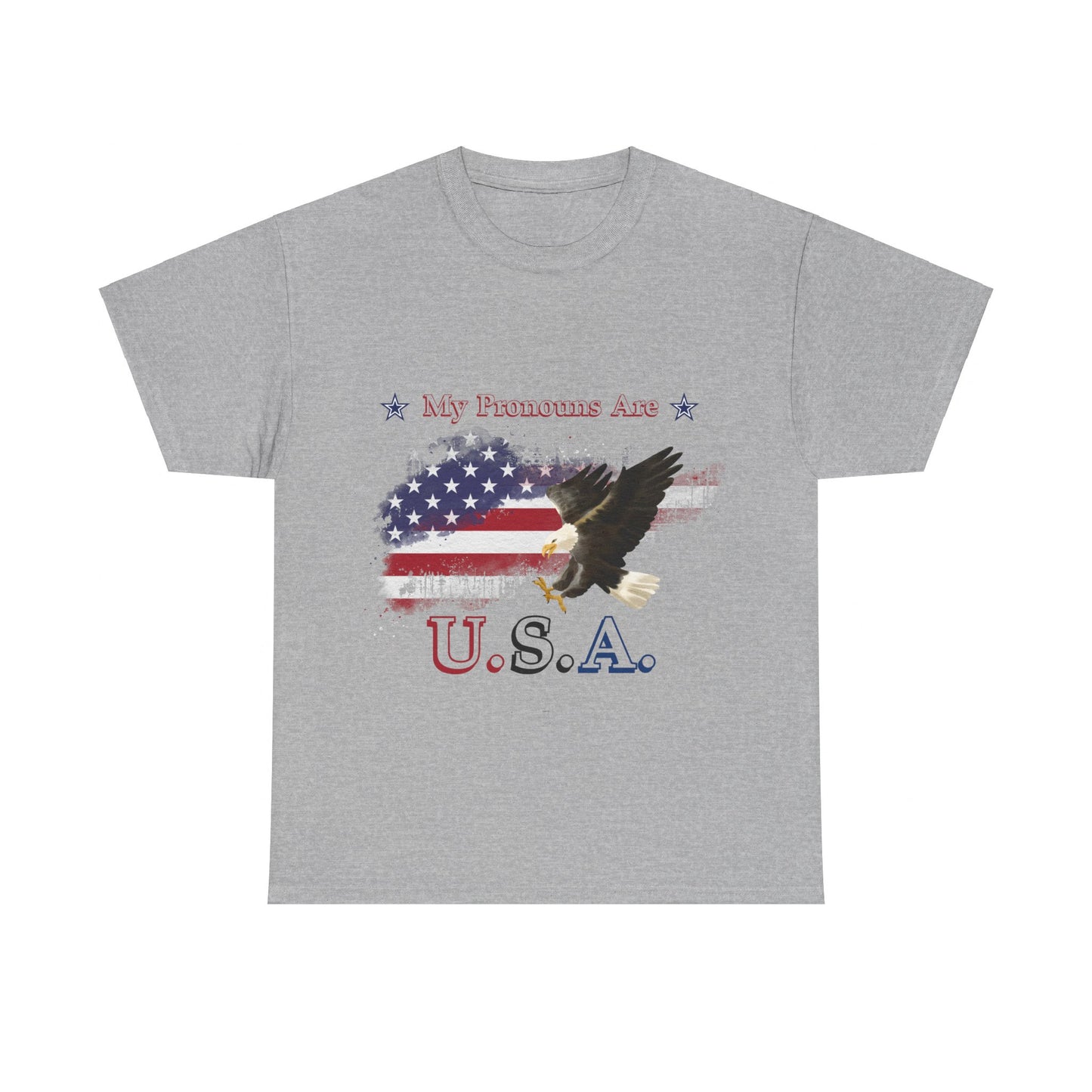 My Pronouns Are USA Unisex Heavy Cotton Tee