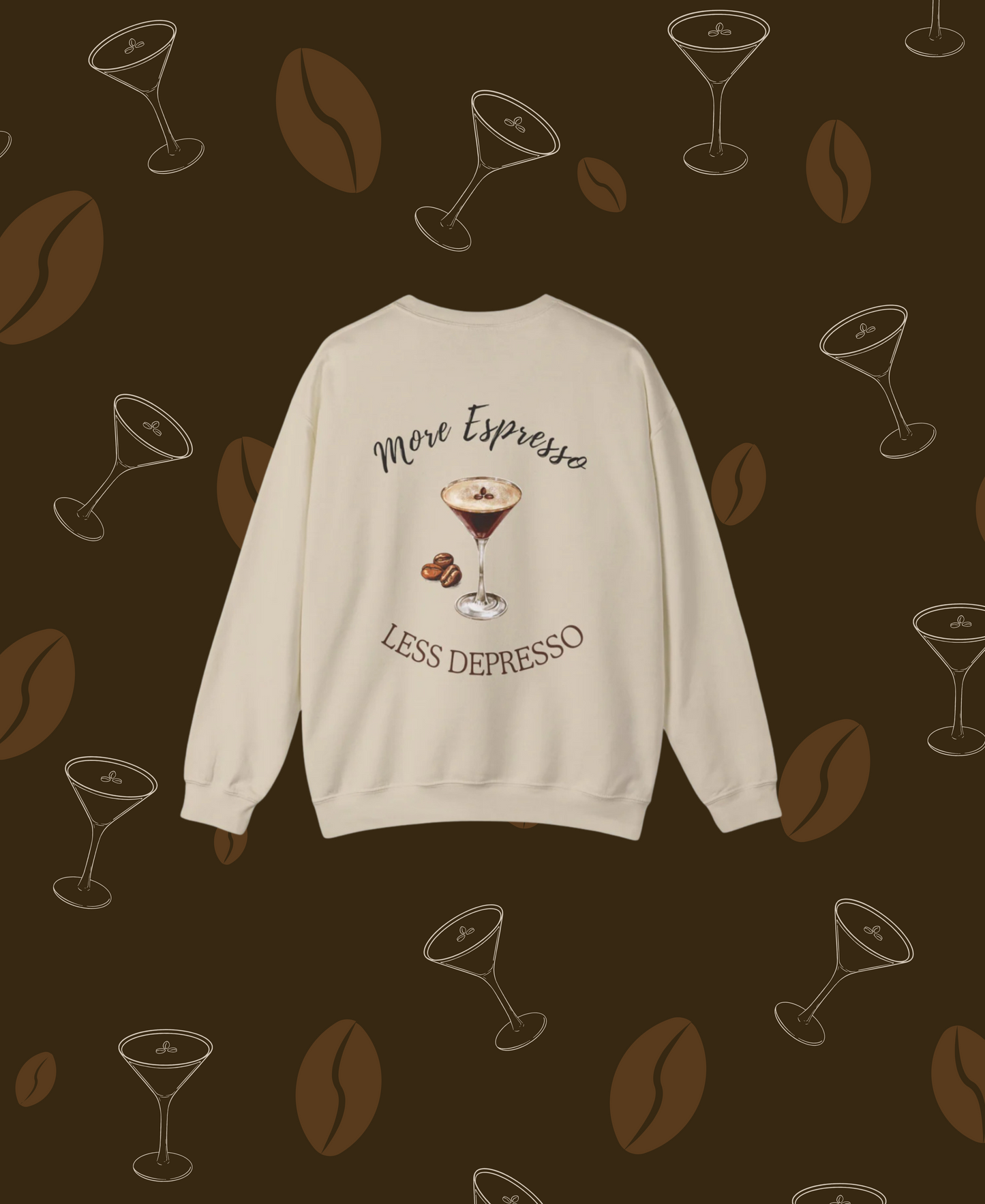 More Espresso Less Depresso Unisex Heavy Blend™ Crewneck Sweatshirt
